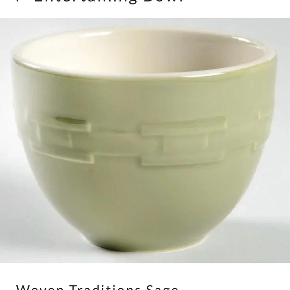 Longaberger Woven Traditions Sage 4" Entertaining Bowl - Picture 5 of 6